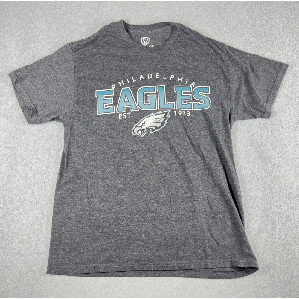 Philadelphia Eagles‎ Shirt Mens Medium Gray Athletic Graphic Tee Hands High